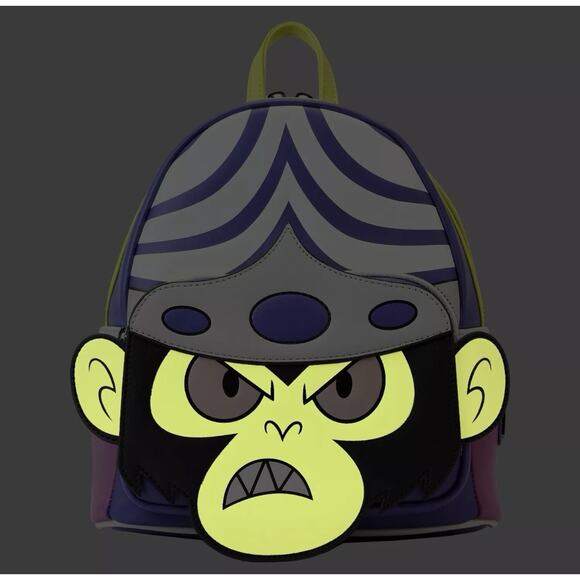 Loungefly Powerpuff Girls Mojo Jojo Glow Cosplay Mini Backpack - Picture 9 of 9